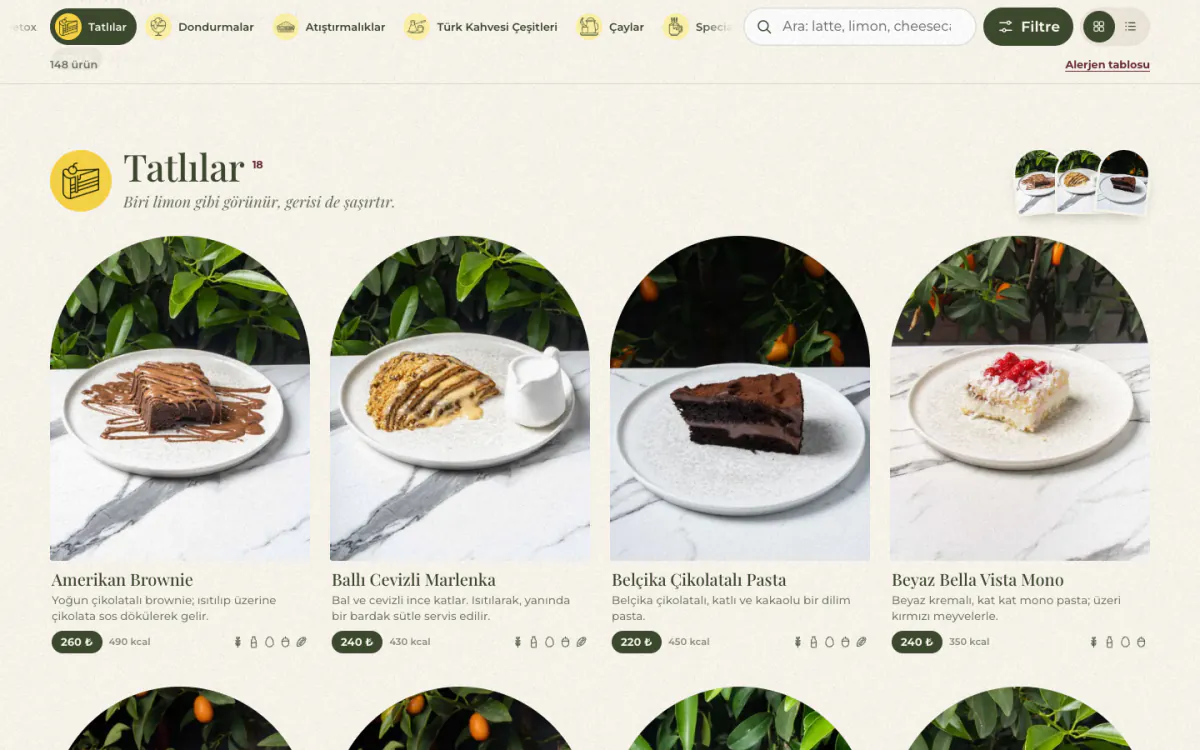 Lemon's Coffee — Menu